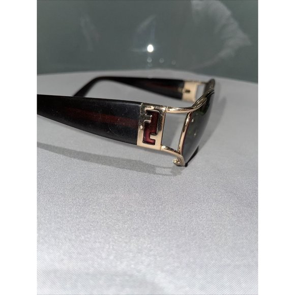 Fendi Italy Vintage 80s Oval Gold Logo Frame Eyeglasses Sunglasses With Case main image 7